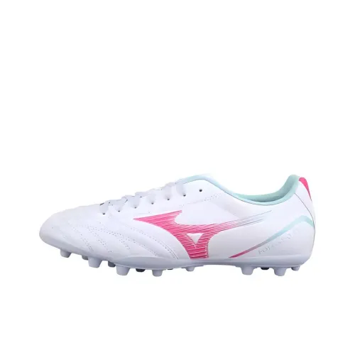 Mizuno AG Rubber Short Studs Anti Slip Wear Resistant Soccer Shoes Men's White Pink