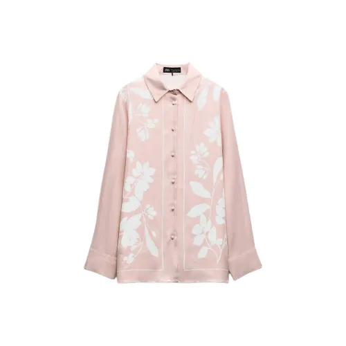 ZARA Shirts Women's Pink/White