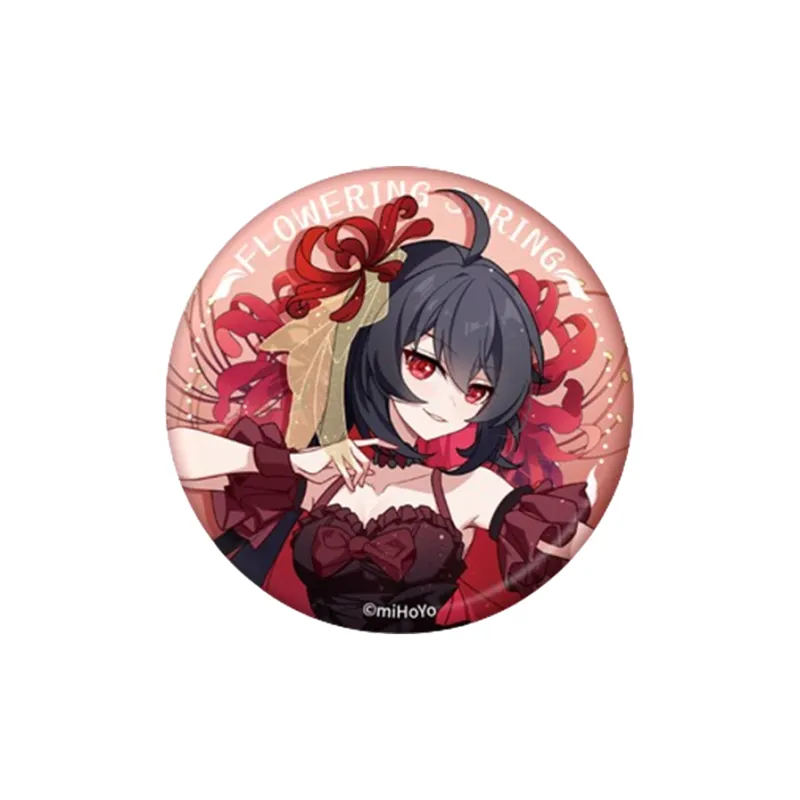 MIHOYO Honkai 3 Flower Festival Spring Glow Collection Tinplate Eliskaiana Badges-5