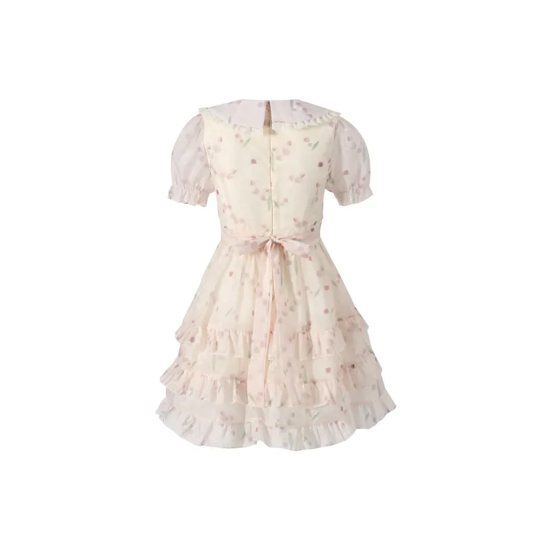 COVT Short Sleeved Dresses Women's Apricot-1