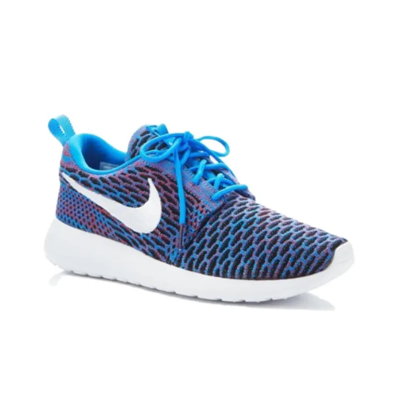 Nike Roshe One Flyknit Photo Blue/White University Red Black Women's-3