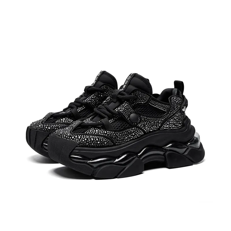 CHERYKALLY Breathable Coverage Support Low-Top Chunky Sneakers Women's-7