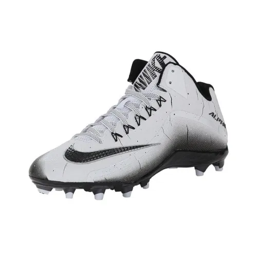 Nike FG Rubber Long Studs Anti-Slip Wear-Resistant Soccer Shoes Men's White Black
