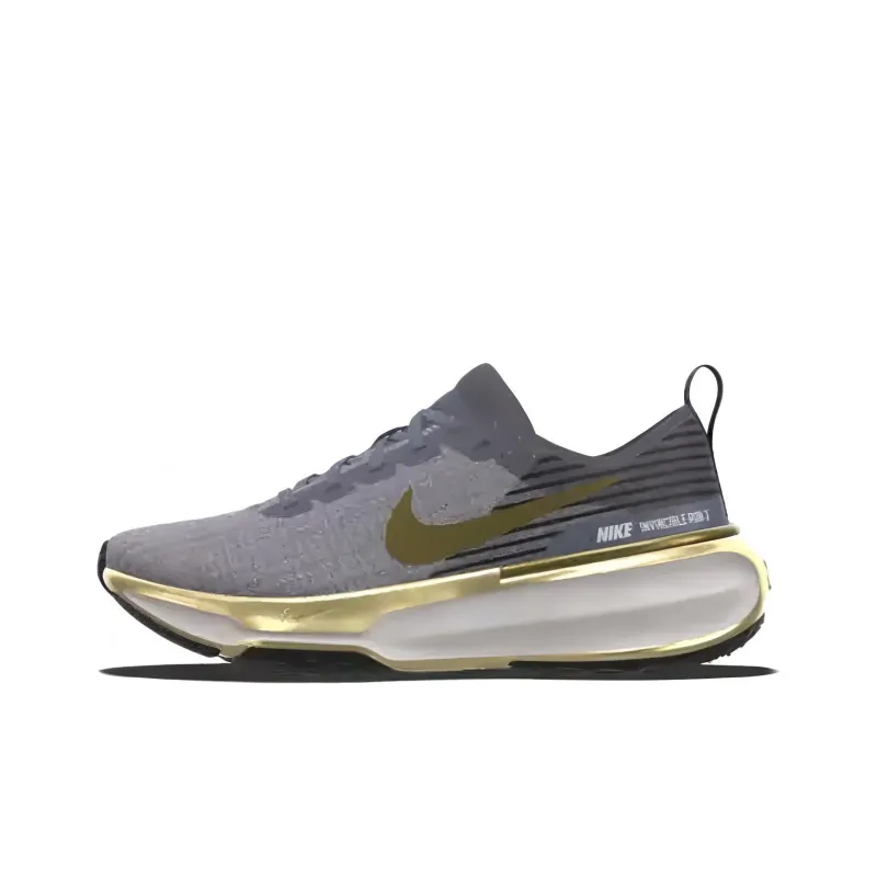 Nike Invincible 3 Cushioned Slip Resistant Abrasion Resistant Low Top Running Shoes Men's Gray-0