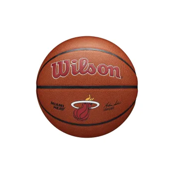 NBA Heat Team Rubber Basketball Brown Size 7 Training Unisex
