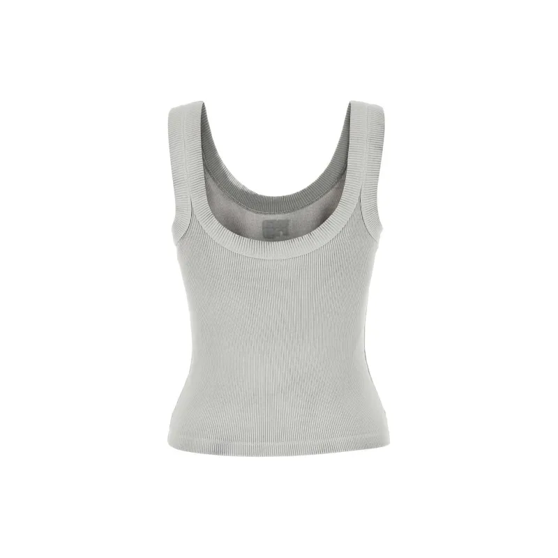 Alexander Wang Logo Embossed Fine Ribbed Tank Top-1