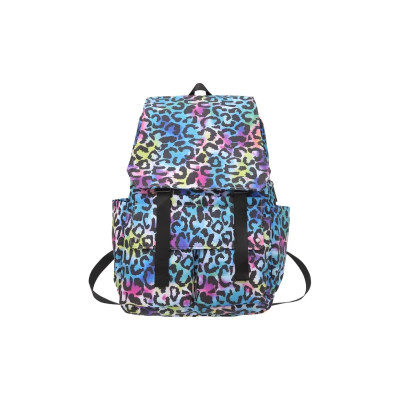 Travel Nylon Backpack Regular Unisex White/Blue/Pink-7