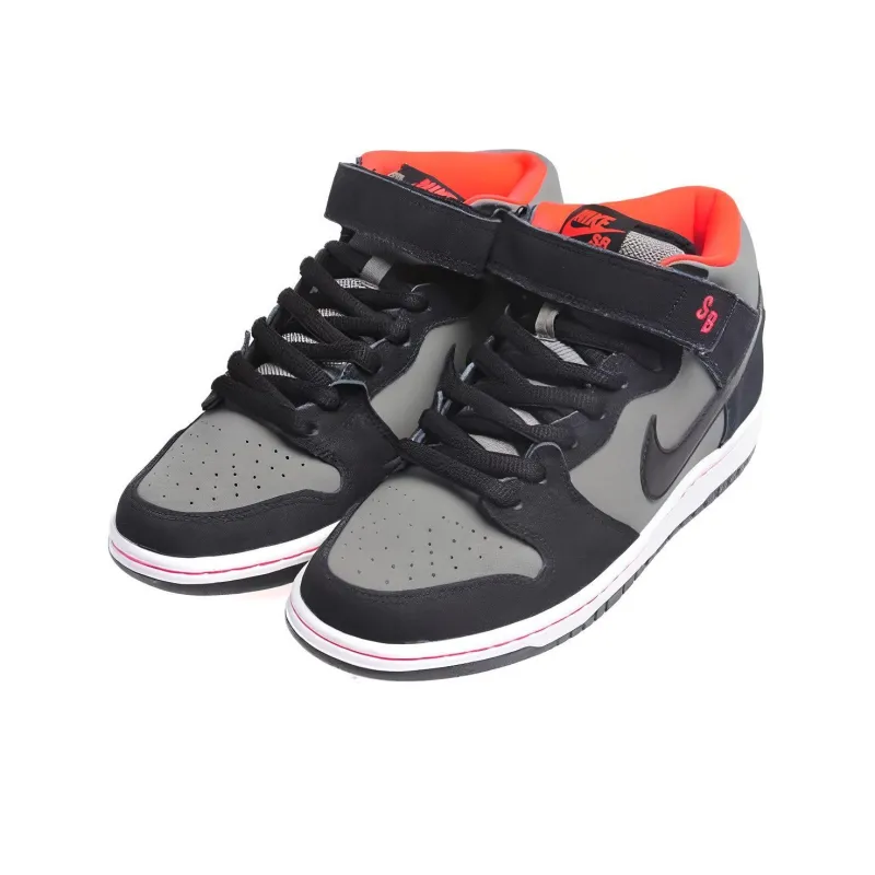 Nike Sb Dunk Mid Black Medium Grey-1