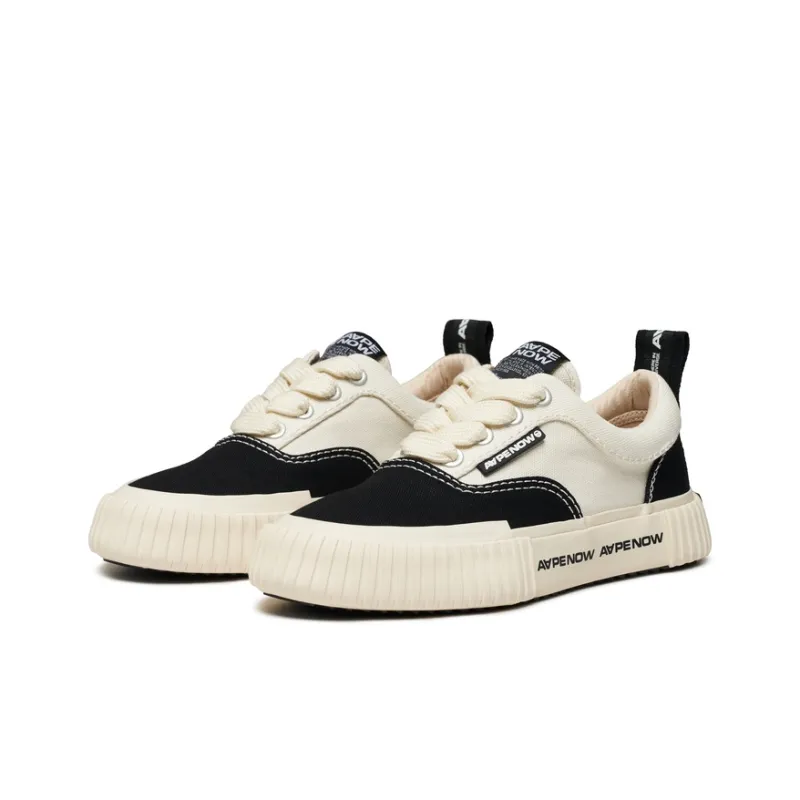 Aape Canvas Shoes Men Low Top Black/White/Army Green-3