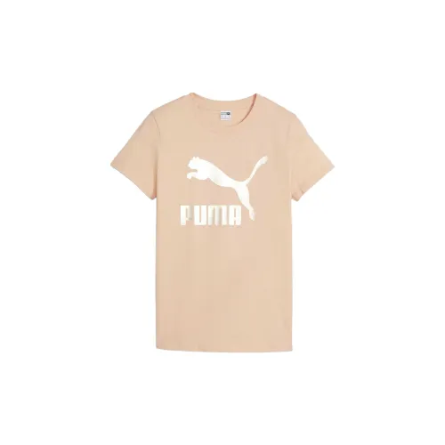 PUMA CLASSICS T-Shirts Women's Peach Soda