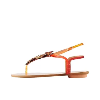 AQUAZZURA Papillon Strap Sandals Women's Orange