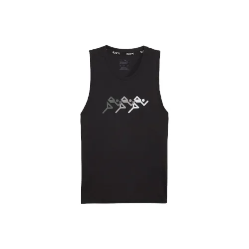 PUMA RUN FAVORITE Graphic Tank Tops Men Black