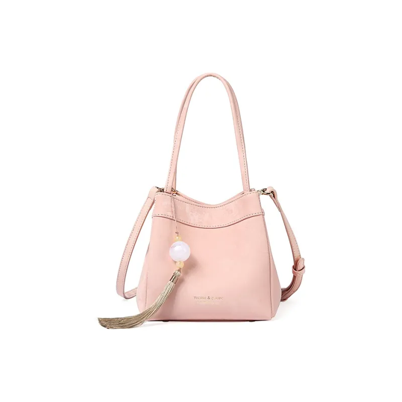 TUCANO PU Shoulder Bag, Crossbody Bag, Handbag Regular Women's Silver/Girly Pink-12