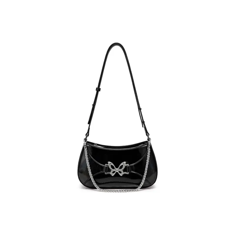 JUST STAR Artificial Leather Chain Bag Shoulder Bag Crossbody Bag Women's White Black-8