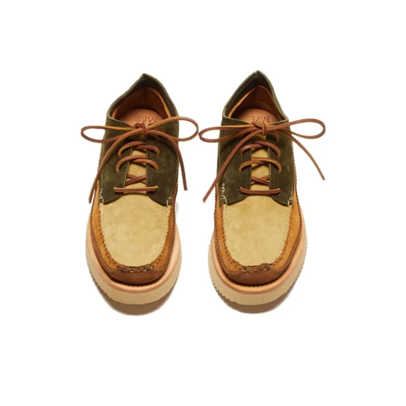YUKETEN Loafers Men's Camel Green-3