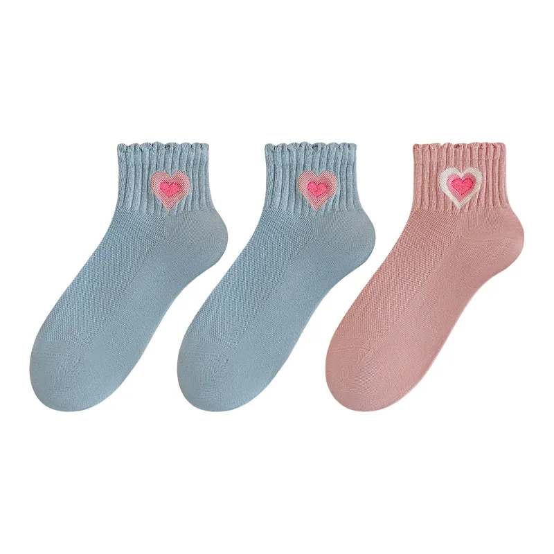 XXLLG Spring And Fall Short Socks Women's 3 Pack-9