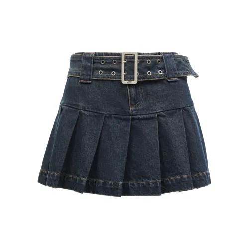 ONLY Denim Short Skirts Women's Washed Denim Blue