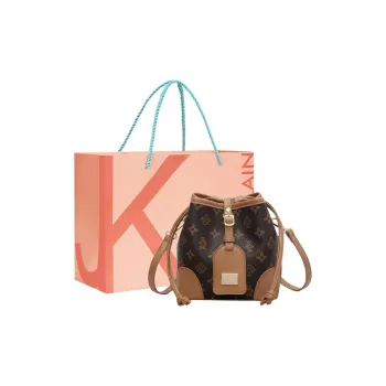 JANE KLAIN Synthetic Leather Crossbody Bag Regular Women's White & Coffee/White/Coffee