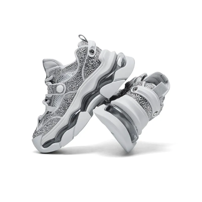 CHERYKALLY Breathable Coverage Support Low-Top Chunky Sneakers Women's-3