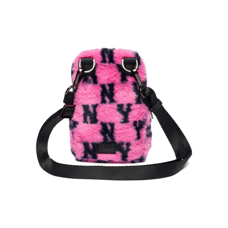 MLB Monogram Collection Polyester Cell Phone Pouch, Shoulder Bag, Crossbody Bag Regular Women's Pink Leopard Print-4