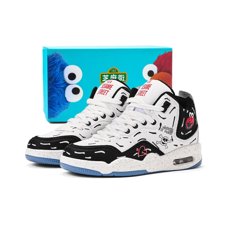 SESAME STREET Slip-Resistant Breathable Coverage Mid-Top Basketball Shoes Unisex-7