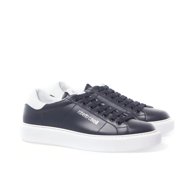 Roberto Cavalli Low-Top Skateboard Shoes Men's Blue-2
