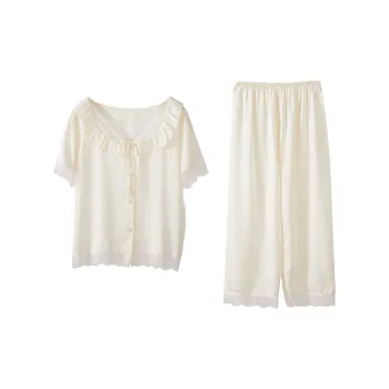 MIIOW Pajama Set Women's Beige Yellow
