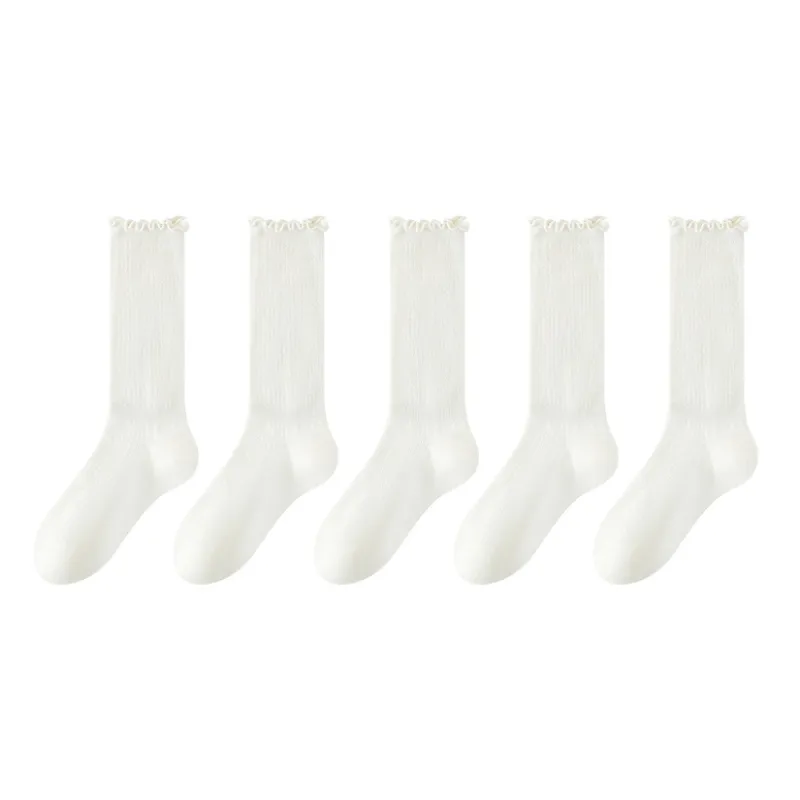 MIIOW Mid Calf Socks Women's 5 Pack-20