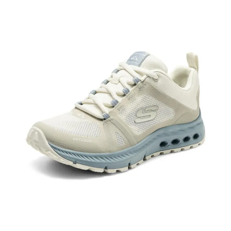 Skechers OUTDOOR Cushioning Breathable Supportive Rebound Low Top Casual Running Shoes Women's Beige Gray-2