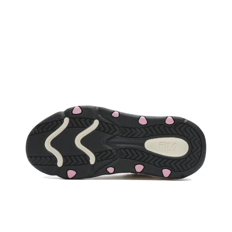 FILA FUSION Anti-Slip Wear-Resistant Low-Top Basketball Shoes Women's White Pink-4