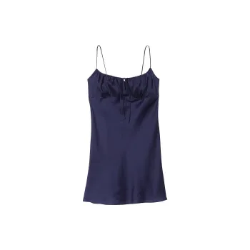 Victoria's Secret PINK TENCEL™ SLIP DRESS/Midnight Navy Nightgown Women's Marine Blue