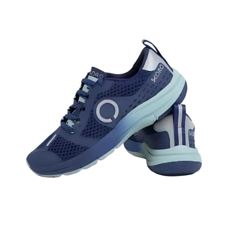 SKORA Cushioned Slip Resistant Low Top Casual Running Shoes Women's Blue-3
