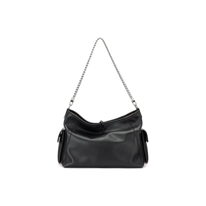 ROBERTA DI CAMERINO Cow Leather Small Tote Bag Tote Bag Bike Bag Crossbody Bag Shoulder Bag Regular Women's Black/White-2