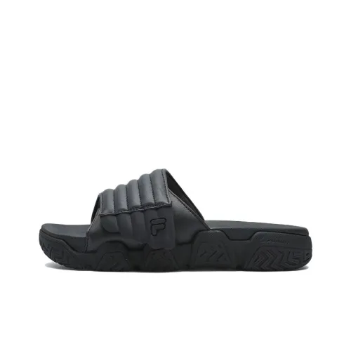 FILA FUSION BARRICADE Slip Resistant Odor Resistant Slide Slippers Women's Black
