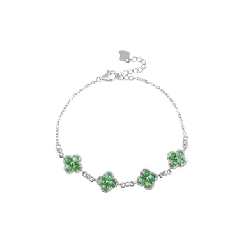Artisan Lock Heart Jade Ice Type Bracelets Women's