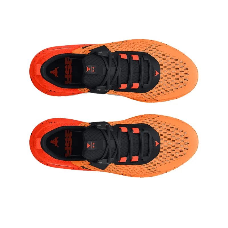 Under Armour Project Rock BSR 4 Cushioning Wear Resistant Low Top Training Shoes Men's Orange Black-3