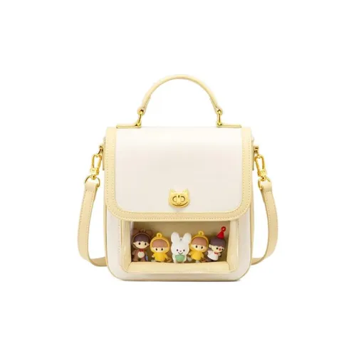 JUST STAR Synthetic Leather Crossbody One Shoulder Handbag Ita Bags Regular Women's Milk White