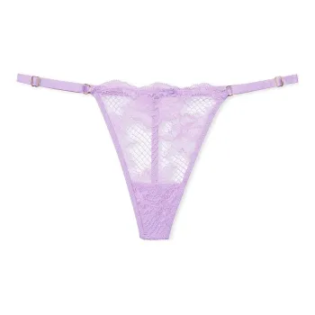 Victoria's Secret VERY SEXY Lace Adjustable V-String Panty Underpants Women's 1 Pack Purple