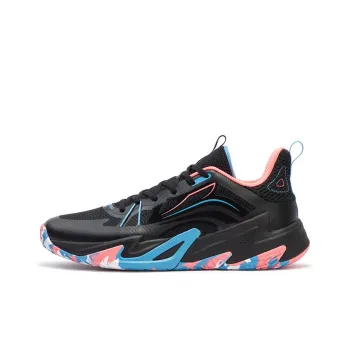 361° Shadow Resilience Anti Slip And Wear Resistant Breathable Low Top Basketball Shoes Men's Black Blue