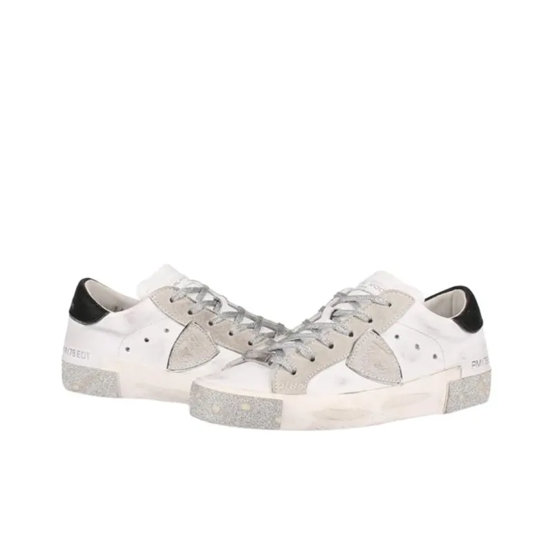 PHILIPPE MODEL Low Top Skateboard Shoes Women's White Gray-2