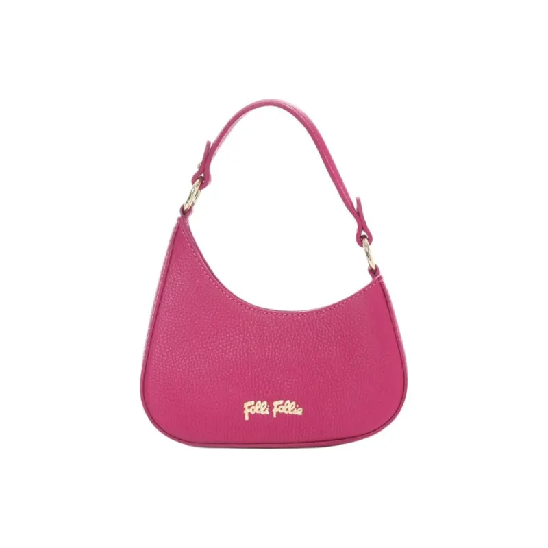 Folli Follie Leather Handbag Shoulder Bag Mini Unisex Fuchsia-0