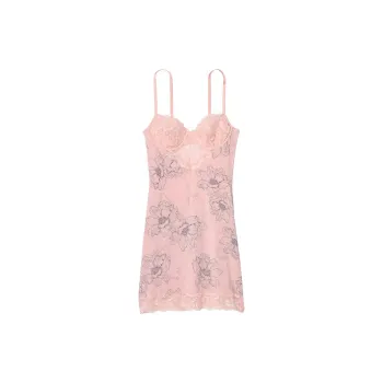 Victoria's Secret PINK VICTORIA'S SECRET Modal&Lace CuppedMiniSlipDress /Pl Nightgown Women's Pink
