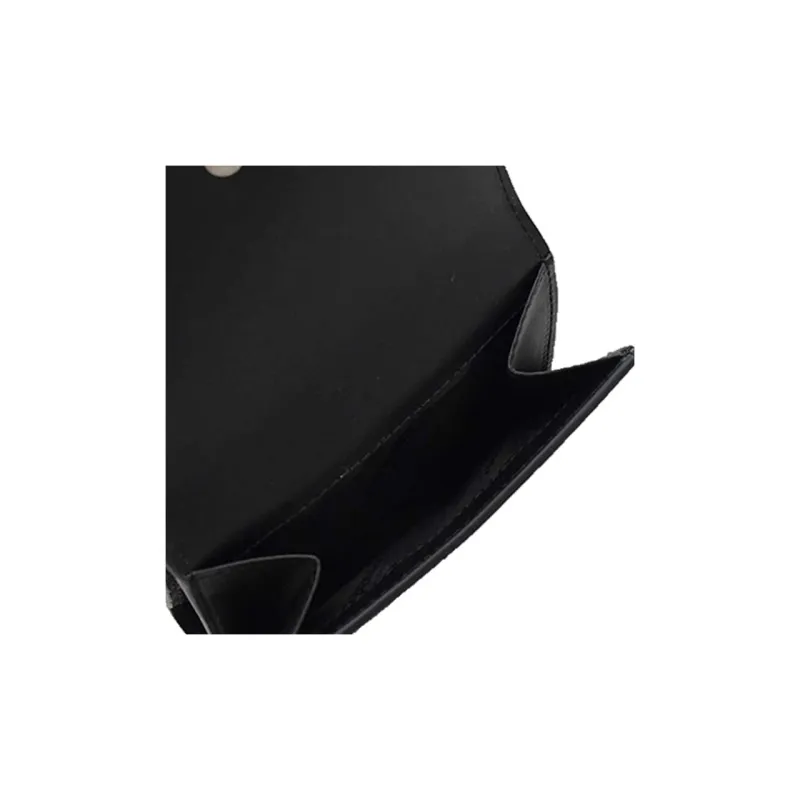 Burberry Leather Card Clip Wallets Regular Women's Black-4