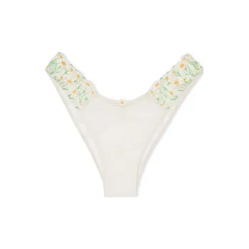 Victoria's Secret DREAM ANGELS Daisy Chain Embroidery Brazilian Panty / WI Underpants Women's Ivory White