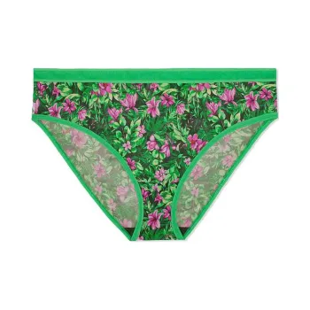 Victoria's Secret PINK CURVY COUTURE Sheer Mesh High Cut Brief/Floral Underpants Women's 1 Pack Multicolor