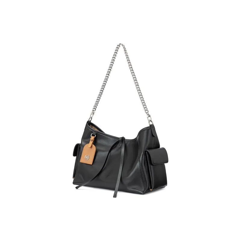 ROBERTA DI CAMERINO Cow Leather Small Tote Bag Tote Bag Bike Bag Crossbody Bag Shoulder Bag Regular Women's Black/White-1