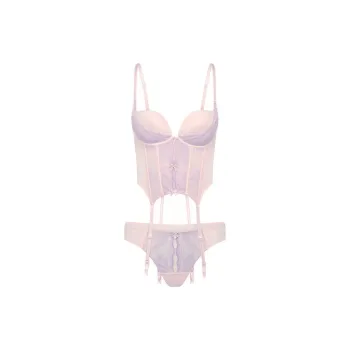 Victoria's Secret PINK ADORE ME Renea Bustier/Carinaria Underwear Set Women's Light Pink