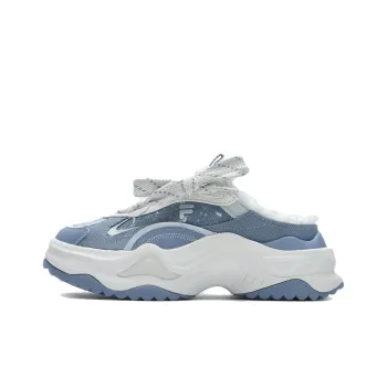 FILA FUSION BIANCO II Cushioning Anti Slip And Wear Resistant Height Increasing Low Top Casual Shoes Women's Blue White