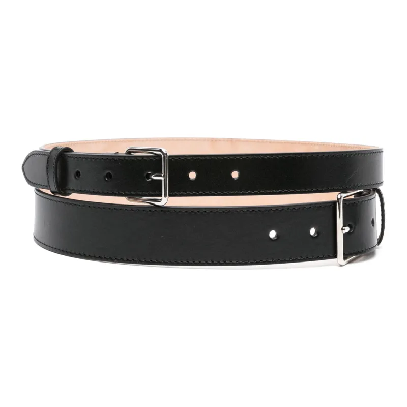 Alexander McQueen Pre-Owned Double-wrap Leather Belt-1