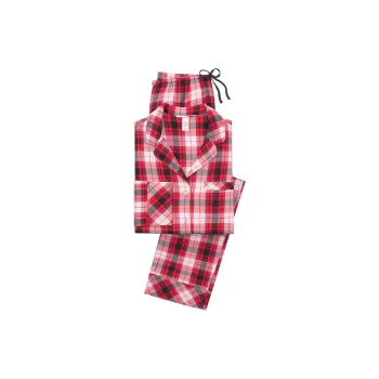 Victoria's Secret Loose Pocket Cotton Pajama Set / PAWPP Pajama Set Women's Red White Plaid